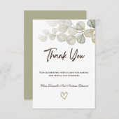 Eukalyptus Wedding Dankeskarte (Vorne/Hinten)