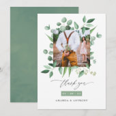 Eukalyptus Wedding Dankeskarte (Vorne/Hinten)