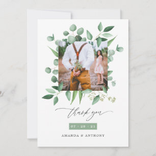 Eukalyptus Wedding Dankeskarte