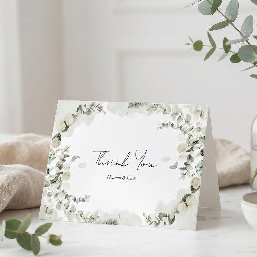 Eukalyptus Wedding Dankeskarte