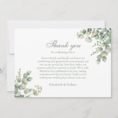 Eukalyptus Wedding Dankeskarte (Vorderseite)