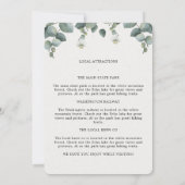 Eukalyptus Wedding Day Itinerary Ankündigung (Rückseite)