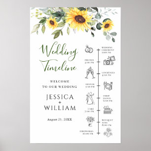 Eukalyptus Wedding Day Timeline Poster