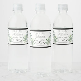 Eukalyptus Wedding Decor Wasser Flasche Etikett