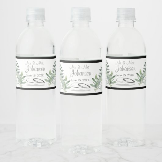 Eukalyptus Wedding Decor Wasser Flasche Etikett (Flaschen)