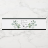 Eukalyptus Wedding Decor Wasser Flasche Etikett (Einzelnes Label)