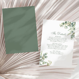 Eukalyptus Wedding Details Card Einladung