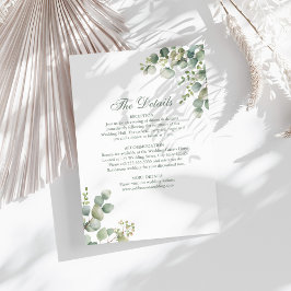 Eukalyptus Wedding Details Card Einladung