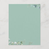 Eukalyptus Wedding Details Karte (Rückseite)