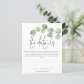 Eukalyptus Wedding Details Skriptumrandung (Stehend Vorderseite)