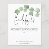 Eukalyptus Wedding Details Skriptumrandung (Vorderseite)