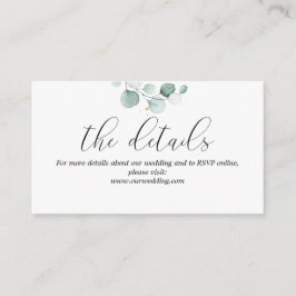 Eukalyptus Wedding Details Website Einschließungsk Begleitkarte