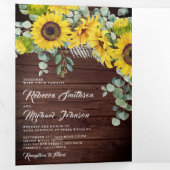 Eukalyptus Wedding Dreifach Gefaltete Einladung (Innen Erste Seite)