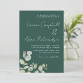Eukalyptus Wedding Einladung (Stehend Vorderseite)