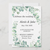Eukalyptus Wedding Einladung (Vorderseite)