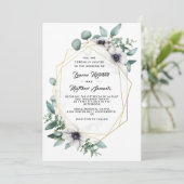 Eukalyptus Wedding Einladung (Stehend Vorderseite)