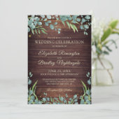 Eukalyptus Wedding Einladung (Stehend Vorderseite)