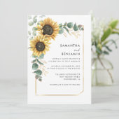 Eukalyptus Wedding Einladung (Stehend Vorderseite)