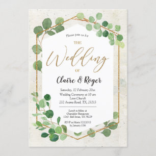 Eukalyptus Wedding Einladung