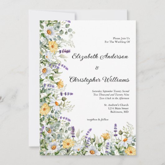 Eukalyptus Wedding Einladung (Vorderseite)