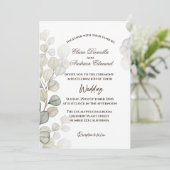 Eukalyptus Wedding Einladung (Stehend Vorderseite)