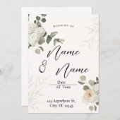 Eukalyptus Wedding Einladung (Vorne/Hinten)