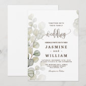 Eukalyptus Wedding Einladung (Vorne/Hinten)