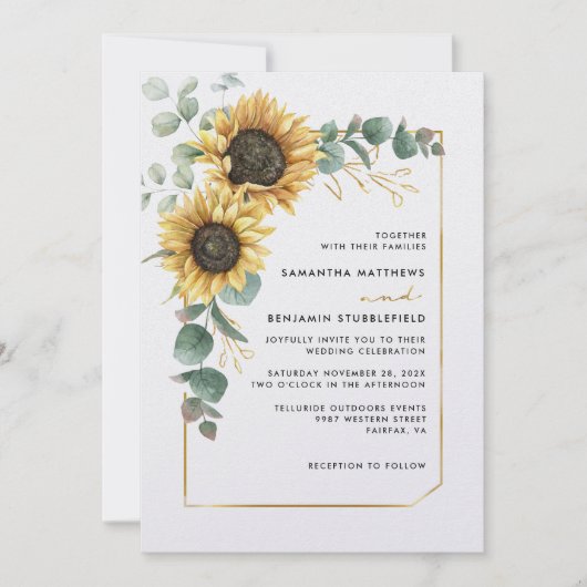 Eukalyptus Wedding Einladung (Vorderseite)