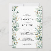 Eukalyptus Wedding Einladung (Vorderseite)