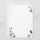 Eukalyptus Wedding Einladung (Rückseite)