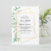 Eukalyptus Wedding Einladung (Stehend Vorderseite)