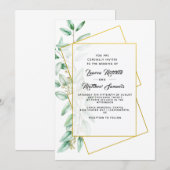 Eukalyptus Wedding Einladung (Vorne/Hinten)