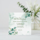 Eukalyptus Wedding Einladung (Stehend Vorderseite)