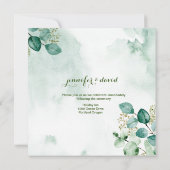 Eukalyptus Wedding Einladung (Rückseite)