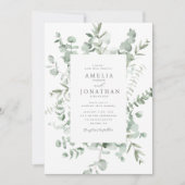 Eukalyptus Wedding Einladung (Vorderseite)