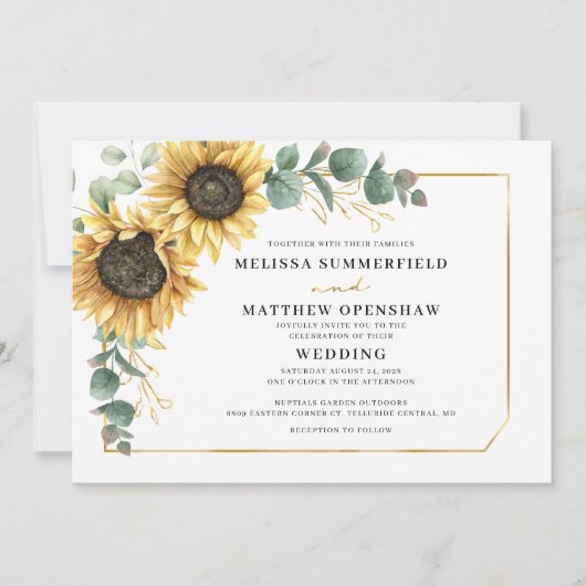 Eukalyptus Wedding Einladung (Vorderseite)