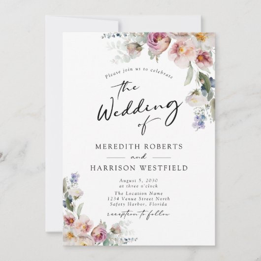 Eukalyptus Wedding Einladung (Vorderseite)