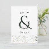 Eukalyptus Wedding Einladung (Stehend Vorderseite)