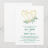 Eukalyptus Wedding Einladung (Vorne/Hinten)