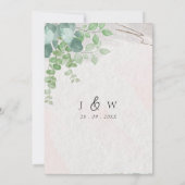 Eukalyptus Wedding Einladung (Rückseite)