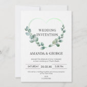 Eukalyptus Wedding Einladung (Vorderseite)