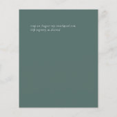 Eukalyptus Wedding Einladung Budget Grüne Leaf (Rückseite)