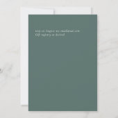 Eukalyptus Wedding Einladung Budget Grüne Leaf (Rückseite)