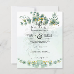 Eukalyptus Wedding Einladung Moderne Vegetation Go