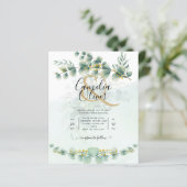 Eukalyptus Wedding Einladung Moderne Vegetation Go (Stehend Vorderseite)