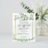 Eukalyptus Wedding Einladung Moderne Vegetation Go (Stehend Vorderseite)