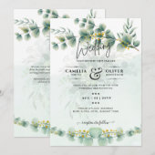 Eukalyptus Wedding Einladung Moderne Vegetation Go (Vorne/Hinten)