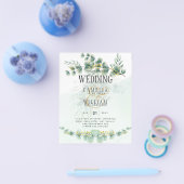 Eukalyptus Wedding Einladung Moderne Vegetation Go Flyer (Einzeln)