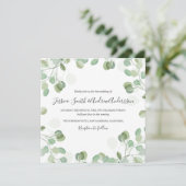 Eukalyptus Wedding Einladung Rustikale Vegetation  (Stehend Vorderseite)