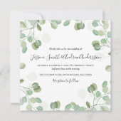 Eukalyptus Wedding Einladung Rustikale Vegetation  (Vorderseite)